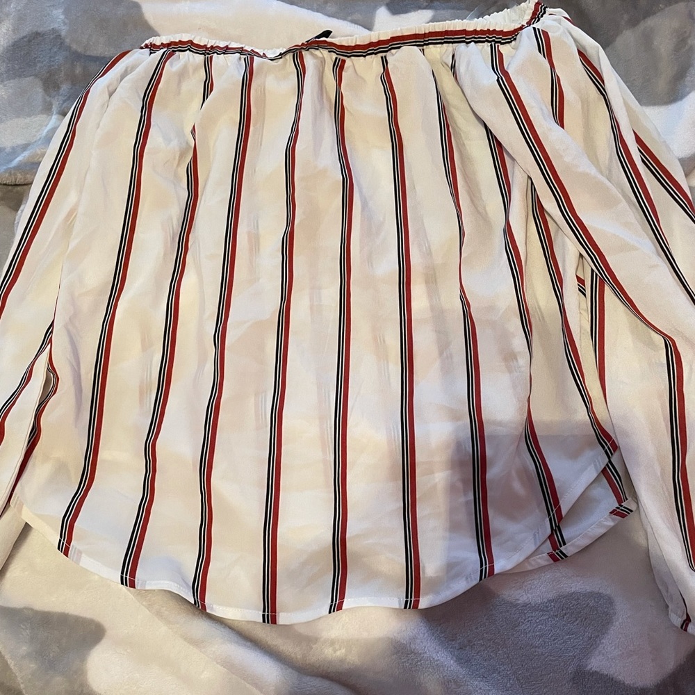 Sheer off the shoulder shirt